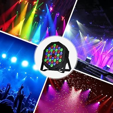 Stage Lights Dj Lights for Parties Led Stage Lights Sound Activated Portable Party Lights Par Lights 36 Led RGB Remote Control Disco Lights Uplights for Indoor Events Bar Birthday Wedding Outdoor - Image 6