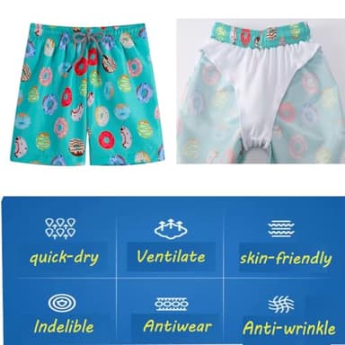 PZFGWKJDS Boys Swim Trunks Toddler Swim Shorts Little Boys Bathing Suit Swimsuit Toddler Boy Swimwear Donut 10-12 Years - Image 4