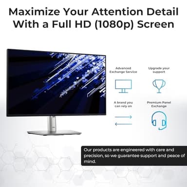 Dell P2425H Computer Monitor Screen 24" 16:9 IPS Display 100Hz w/Stand - 1 Year Warranty, Full HD, 1920 x 1080 with Power Cord + DisplayPort Cable + HDMI Cable + USB 3.0 Cable + Microfiber Cloth - Image 6