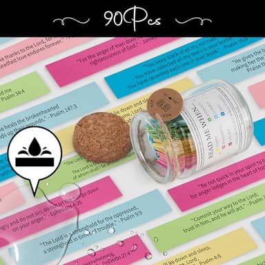 Read Me When Bible Verses Jar Religious Christian Gifts for Women Men, Christian Devotionals for Women Catholic Faith, Color Coded Bible Verses in a Jar, Inspirational Gifts for Women Religious (A) - Image 4