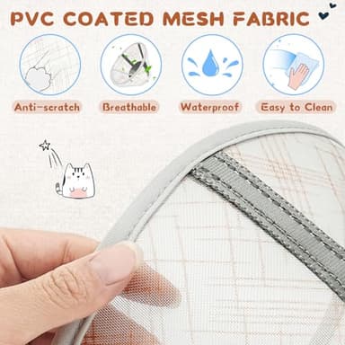Supet Soft Air Mesh Cat Recovery Cone - Adjustable, Breathable Neck Cone Alternative for Small Kittens, Lightweight, Anti-Scratch - Image 5