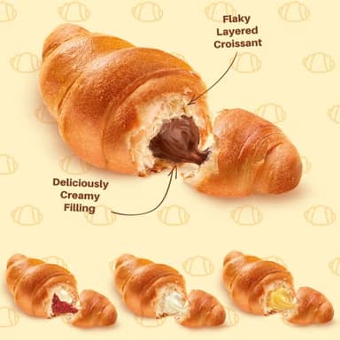 7Days Soft Croissant Variety Pack (24 Count), 6 Chocolate, 6 Vanilla, 6 Strawberry Vanilla, 6 Caramel, Breakfast Pastry, Individually Wrapped On The Go Snack (Pack of 24) - Image 6