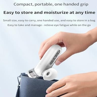 2025NEW Eye Steamer, Steam Therapy Wand, Nano Eye Mist Steam Sprayer for Relief Dry Eye, Heated Eye Treatment, Portable Eye Steamer Moisturizer Soother, Mini Rechargeable Eye Mist Sprayer, White - Image 8