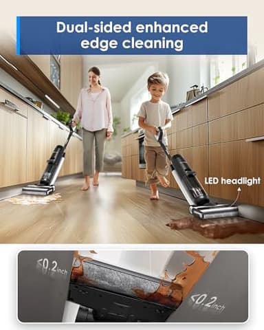 Tineco Floor ONE S7 PRO Cordless Wet Dry Vacuum Cleaner, Smart Floor Cleaner Mop for Hard Floors, Long Run Time, Dual-Sided Edge Cleaning, Self-Cleaning, Centrifugal Drying Process - Image 6