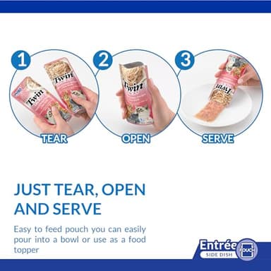 Inaba Twin Packs for Cats, Shredded Chicken & Broth Gelée Side Dish/Topper Pouch, 1.4 Ounces per Serving, 16 Servings, Tuna & Chicken with Scallop Recipe in Scallop Broth - Image 4