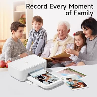 HPRT Photo Printer 4x6 with 108 Sheet Photo Paper& 2 Ribbon, Instant Picture Printer for iPhone, Smartphone, Thermal Dye Sublimation, WI-Fi Connnecting, Home Use, White - Image 5