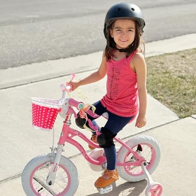 RoyalBaby Stargirl Kids Girls Bike Bicycle with Basket Training Wheels 12 Inch Pink - Image 18