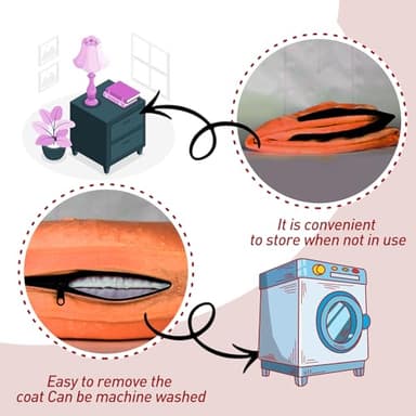 Tonqixope Inflatable Dog Cone Collar-Soft Protective Cone for Dogs After Surgery,Dog Donut Collar for Large Medium Small Dogs and Cats (Orange,Large) - Image 5