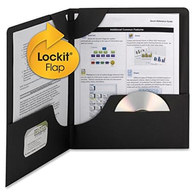 Lockit® Two-Pocket Heavyweight Folder, Letter Size, Black, 25 per Box (87981) - Image 8