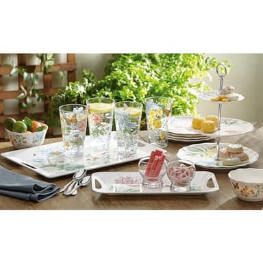Lenox 866239 Butterfly Meadow Melamine Acrylic 4-Piece Highball Set, 20 oz, Acrylic NOT GLASS - Image 6