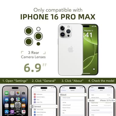 BERFY for iPhone 16 Pro Max Case, Compatible with MagSafe, Built-in 9H Tempered Glass Screen Protector and Camera Protection, Full Body Shockproof Matte Phone case for 16 Pro Max 6.9", Bright Green - Image 9