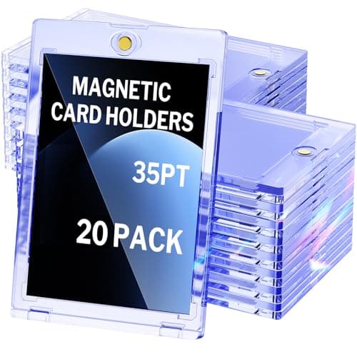 YHIJF 20-Pack Magnetic Card Holder, 35pt One Card Holder Touch for Trading, Baseball Cards, U-V Protectors Hard Plastic, for Sports, Game, MTG Cards - Image 1