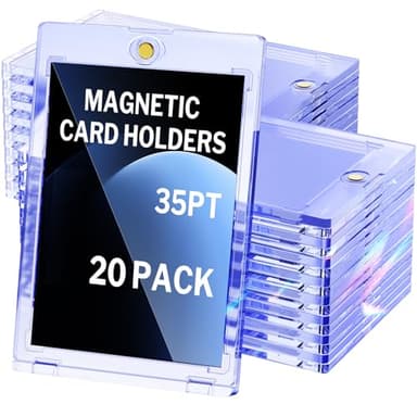 YHIJF 20-Pack Magnetic Card Holder, 35pt One Card Holder Touch for Trading, Baseball Cards, U-V Protectors Hard Plastic, for Sports, Game, MTG Cards - Image 1