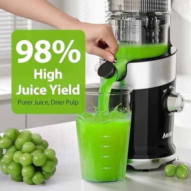 Aeitto Juicer machines with 4.9" Wide Feed Chute Fit Whole Fruits & Vegetables, Masticating Juicer Self Feeding - Image 4