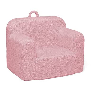 Delta Children Cozee Sherpa Chair, foam, Pink - Image 9
