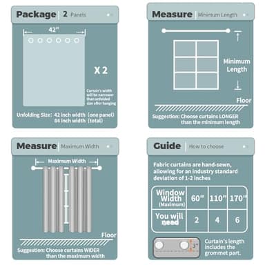 BGment Blackout Curtains for Bedroom 63 Inches Long - Navy Blue Room Darkening Thermal Insulated Sunlight Blocking Grommet Window Drapes for Kids Boys Room, Set of 2 Panels, 42 x 63 Inch - Image 6