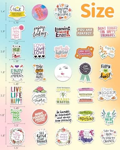 300 PCS Inspirational Stickers for Adults, Scrapbook Vision Board Supplies Motivational Stickers for Water Bottles Laptop, Positive Mental Health Quote Vinyl Stickers for Teens Kids Teachers Students - Image 6