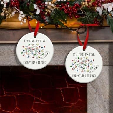 SOL VIBES Christmas Ornaments, Funny Xmas Lights Ornament Gift, Seasonal Gifts for Holiday Birthday Decor, Decorative Hanging on Xmas Tree - Image 7