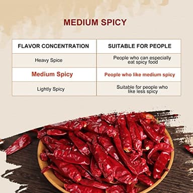 52USA Whole Dried Chilli Peppers, Medium Spicy Dried Chilies 4 Oz, Natural and Premium Red Chili Pepper, Szechuan Red Peppers, Whole Dry Chili Pepper, Medium Hot - Image 7