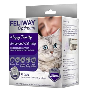 FELIWAY® Optimum 30 Day Cat Calming Plug In Pheromone Diffuser Starter Kit, 48ml - Helps Reduce Common Signs of Stress in Cats & Kittens, Enhanced Calming - Image 2
