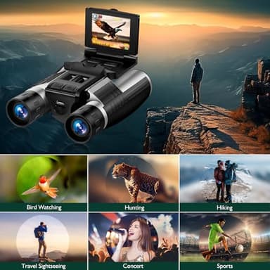Digital Binoculars Camera, 2.4" LCD Display 12X 48MP Pictures 2.5K Videos Camera with 32GB Card, Binoculars for Bird Watching Hunting Outdoor Adventures (DT40) - Image 7