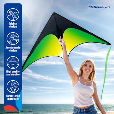 SGftre Delta Kite Three Set for Kids and Adults,Easy to Fly Adult Kites,Perfect Family Kite for Parks and Beach, Delta Kites for Fun Outdoor Activities - Image 4