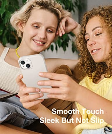 GONEZ Magnetic for iPhone 14 Case, Compatible with Magsafe, with Screen Protector + Camera Protector, Anti-Scratch Microfiber Lining, Liquid Silicone Shockproof Protective Phone Case, Stone - Image 8