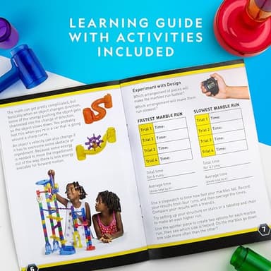 NATIONAL GEOGRAPHIC Glowing Marble Run – 150 Piece Construction Set with 30 Glow in The Dark Glass Marbles & Storage Bag, STEM Gifts for Boys and Girls, Building Project Toy (Amazon Exclusive) - Image 6