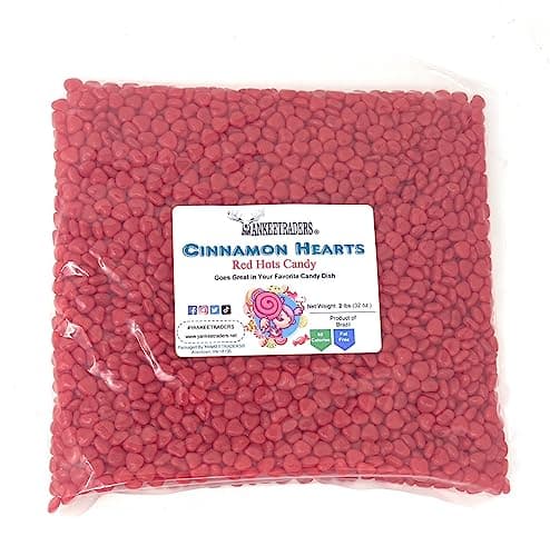 YANKEETRADERS Hearts Candy, Cinnamon, 2 Pound - Image 1