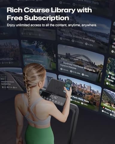 UREVO Smart Treadmill with 9% Incline, 3-in-1 Foldable Treadmill with Handle for Home/Office Fitness, Runner-Focused Design, 6 HIIT Programs & Auto Incline Follow Mode, 2 Display Screens, Plug & Play - Image 5