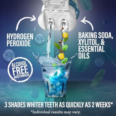 GuruNanda Teeth Whitening Dual Barrel Oxyburst Mouthwash - Alcohol & Fluoride Free, Hydrogen Peroxide to Promote Whiter Teeth - Wild Mint - 20 Fl Oz - Image 4