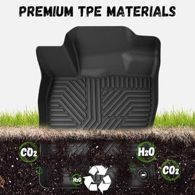 PARTZER Floor Mats for Honda Civic 2016-2021 Coupe/Sedan/Type R/Insight, Honda Civic 2017-2021 Hatchback, All Weather TPE Protection Floor Liners Accessories, 1st & 2nd Row - Image 7