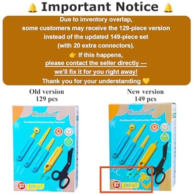 Kizzikids Cardboard Tools for Kids with Cutter &Tool Box, 149 PCS Cardboard Construction Kit for Family & Team Activities, Creative STEM Educational Toys Gift for Boys and Girls Aged 5+ - Image 6