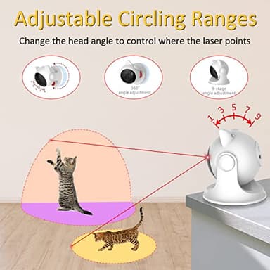 umosis Automatic Cat Laser Toy Interactive Cat Toys for Indoor Cats/Kitty/Dogs,​​Laser Toys for Bored Indoor Adult Cats - Image 2