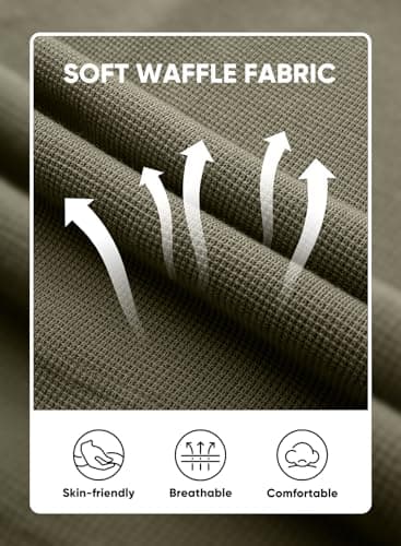 JMIERR Men's 7 Inch SweatShorts Casual Elastic Waist Waffle Jogger Workout Shorts Summer Beach Lounge Shorts with Pockets, M, Green - Image 6