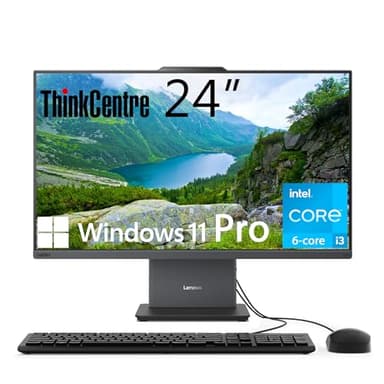 Lenovo ThinkCentre All-in-One Desktop Computer, 24" FHD IPS Display, 6-core Intel Core i3-1315U Processor, 16GB DDR5, 512GB SSD, Wi-Fi 6, USB-C, HDMI in&Out, Wired KB&Mouse, Windows 11 Pro - Image 1
