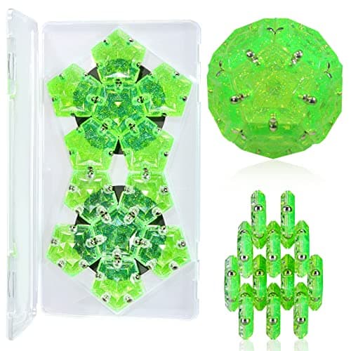 Magnetic Fidget Sphere Stress Relief Toys for Adults Kids, Anxiety Sensory Fidget Toys with Strong Neodymium Magnets, Desk ADHD Focus Tool Gift for Men Women (2.67'' Travel-Safe Toy Ball) - Image 1