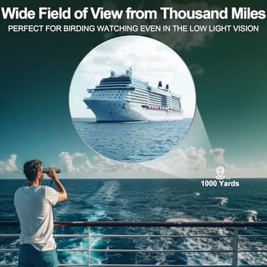 15x56 Binoculars for Adults High Powered - Aurosports HD Large View Binoculars with Clear Low Light Vision - Lightweight Easy Focus Bird Watching Hunting Hiking Cruise Travel - Green - Image 6