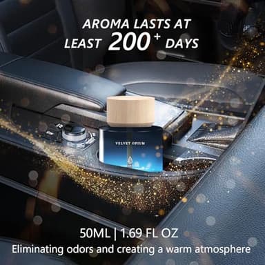 Car Air Freshener for Men & Women – Long-Lasting Amber Vanilla Essential Oil Diffuser for Car Cup Holder – 50ML (1.7 FL OZ) Car Scent Diffuser, Inspired by Perfume – Made in USA - Image 2