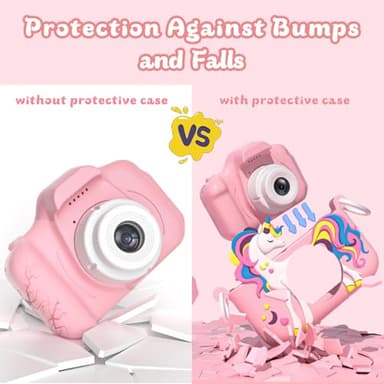 Kids Camera Toys for 3-12 Year Old Girls Boys,Children Digital Video Camcorder Camera, Upgrade Kids Selfie Camera, HD Kids Digital Video Cameras for Toddler with Cartoon Soft Silicone Cover - Image 3