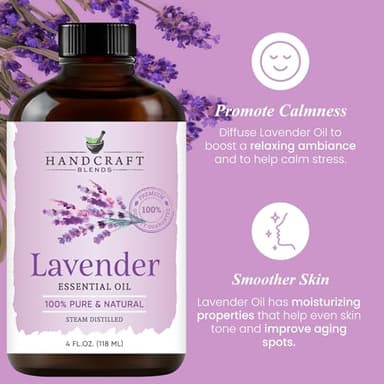 Handcraft Blends Lavender Essential Oil – Huge 4 Fl Oz – 100% Pure and Natural – Premium Grade Essential Oil for Diffuser and Aromatherapy, Skin, Massage, Candle and Soap Making Fragrance - Image 4