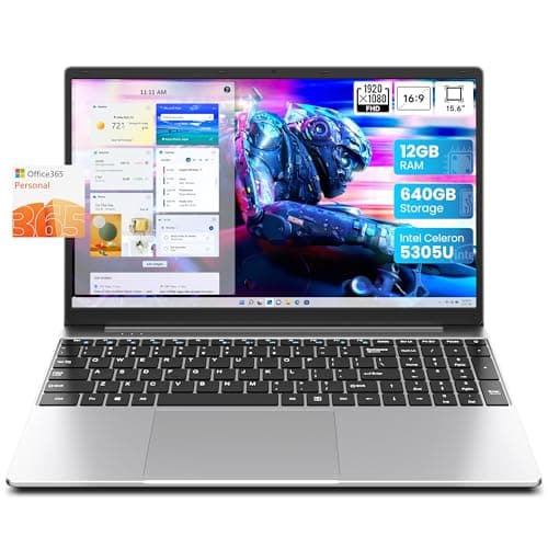 jumper Laptop, 12GB RAM 640GB ROM, Office 365-1 Year 5305U Processor, 15.6 Inch Computer, FHD IPS Screen, 38Wh Battery, 2 Stereo Speakers, USB3.0 * 2, HDMI, for Business and Students. - Image 1