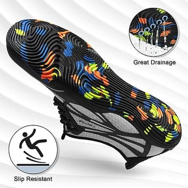 Water Shoes for Men Women River Shoes Adult Swim Beach Lake Pool Aqua Socks Barefoot Quick Dry for Hiking Surfing Kayaking Cruise Ship Essentials Size Women 8.5 / Men 7(White) - Image 3