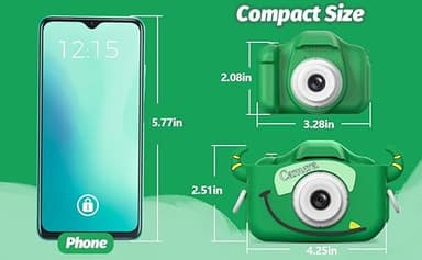 Goopow Kids Camera Toys for 3-8 Year Old Girls Boys,Children Digital Video Camcorder Camera with Cartoon Soft Cover, Best Chritmas Birthday Festival Gift for Kids - 32G SD Card Included - Image 2