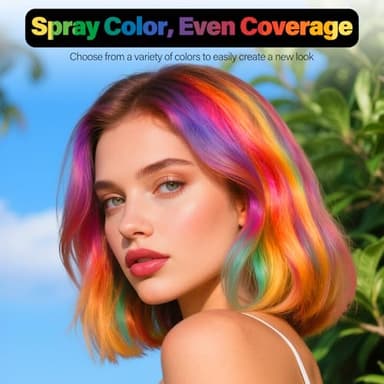 Temporary Hair Color Spray For Women Kids Men, Washable Temporary Hair Dye Spray One Day Hair Color Wax Non-Sticky For Cosplay Party DIY, Christmas Party, Halloween Crazy Hair Day (Black, 4.06 oz) - Image 2