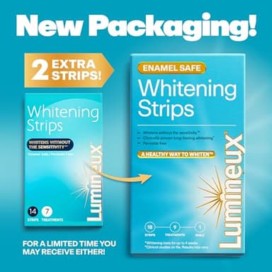 Lumineux Whitening Starter Set – Peroxide Free - Enamel Safe for Whiter Teeth – Includes 7 Whitening Treatments & 2 Pack Whitening Toothpaste, Fluoride Free & Dentist Formulated - Image 2