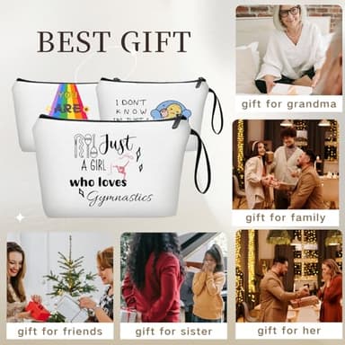 SEAMOON Inspirational Gymnastics Coach Sister Girl Birthday Lover Gifts Travel Cosmetic Makeup Bag Friends Daughter Niece - Image 4