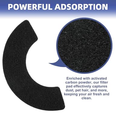 Hlimior 10 Pcs Carbon Filters for Litter-Robot 4, Cat Litter Box Replacement Filters with Activated Carbon to Absorb Unpleasant Odors Control Damp, Black (10 Pcs Carbon Filters for Litter-Robot 4) - Image 4