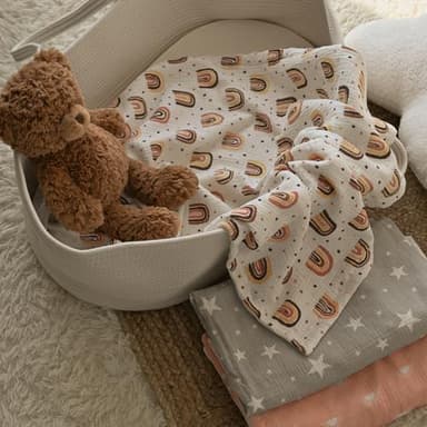 Soarwg Kids Baby Blanket Unisex Newborn, Super Soft Nursery Minky Blankets with Muslin Cotton for Boys Girls, Toddler Baby Nursery Bed Blanket Shower Gifts, 30 x 40 Inch - Image 8