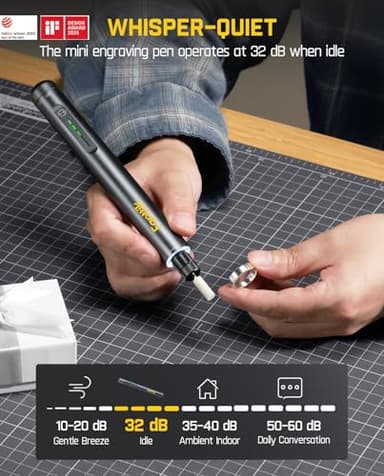 Fanttik F2 Master Mini Cordless Rotary Tool Kit, NeoPulse Motor, 5 Variable Speed, 25000 RPM, Revostor Hub, 35 Accessories, for 3D Printer Sanding, Polishing, Drilling, Carving, DIY Crafts - Image 5